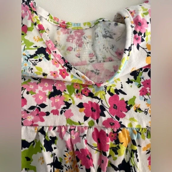 Girls 4T Floral Top - Picture 2 of 2